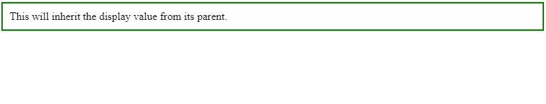 css display inherit