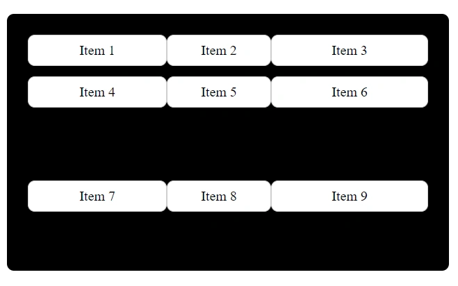 CSS align-items start