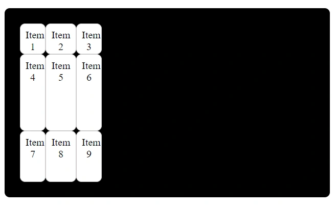 CSS justify-content start