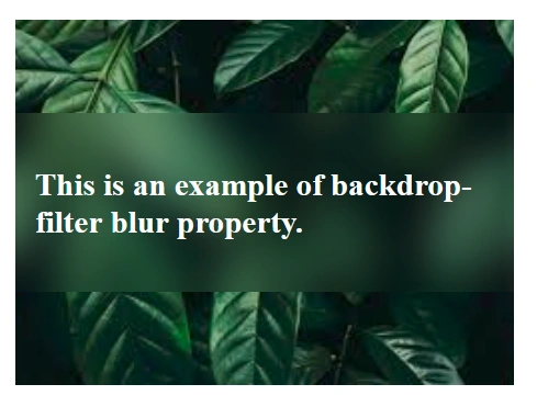 CSS backdrop-filter