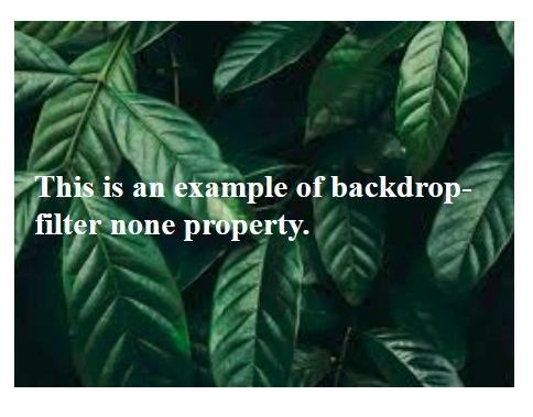 CSS backdrop-filter