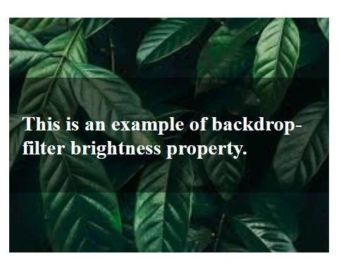 CSS backdrop-filter