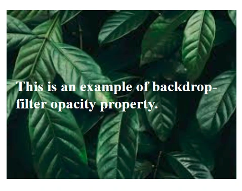 CSS backdrop-filter