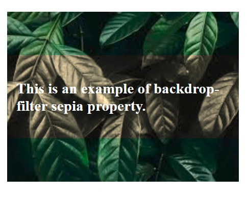CSS backdrop-filter