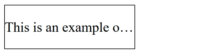 CSS text-overlow