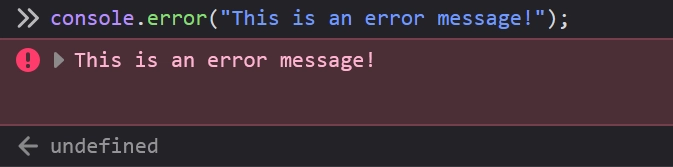 console.error()
